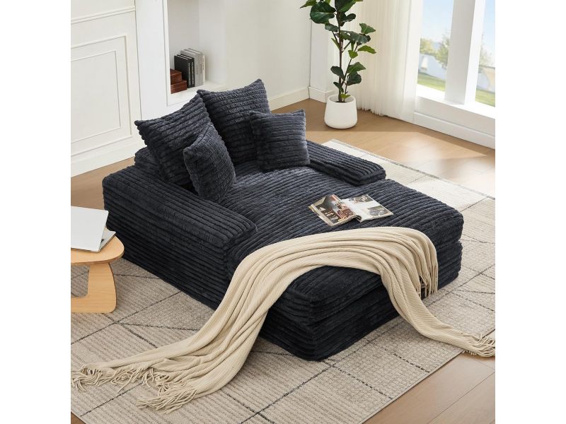 Moderne Loungebank zonder Montage, Direct Bruikbaar als Sofa of Bed