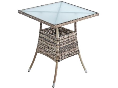 Moderne Polyrattan Tuintafel 60x60 cm - Stylish bijzettafel voor Tuin