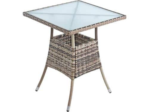 Moderne Polyrattan Tuintafel 60x60 cm - Stylish bijzettafel voor Tuin