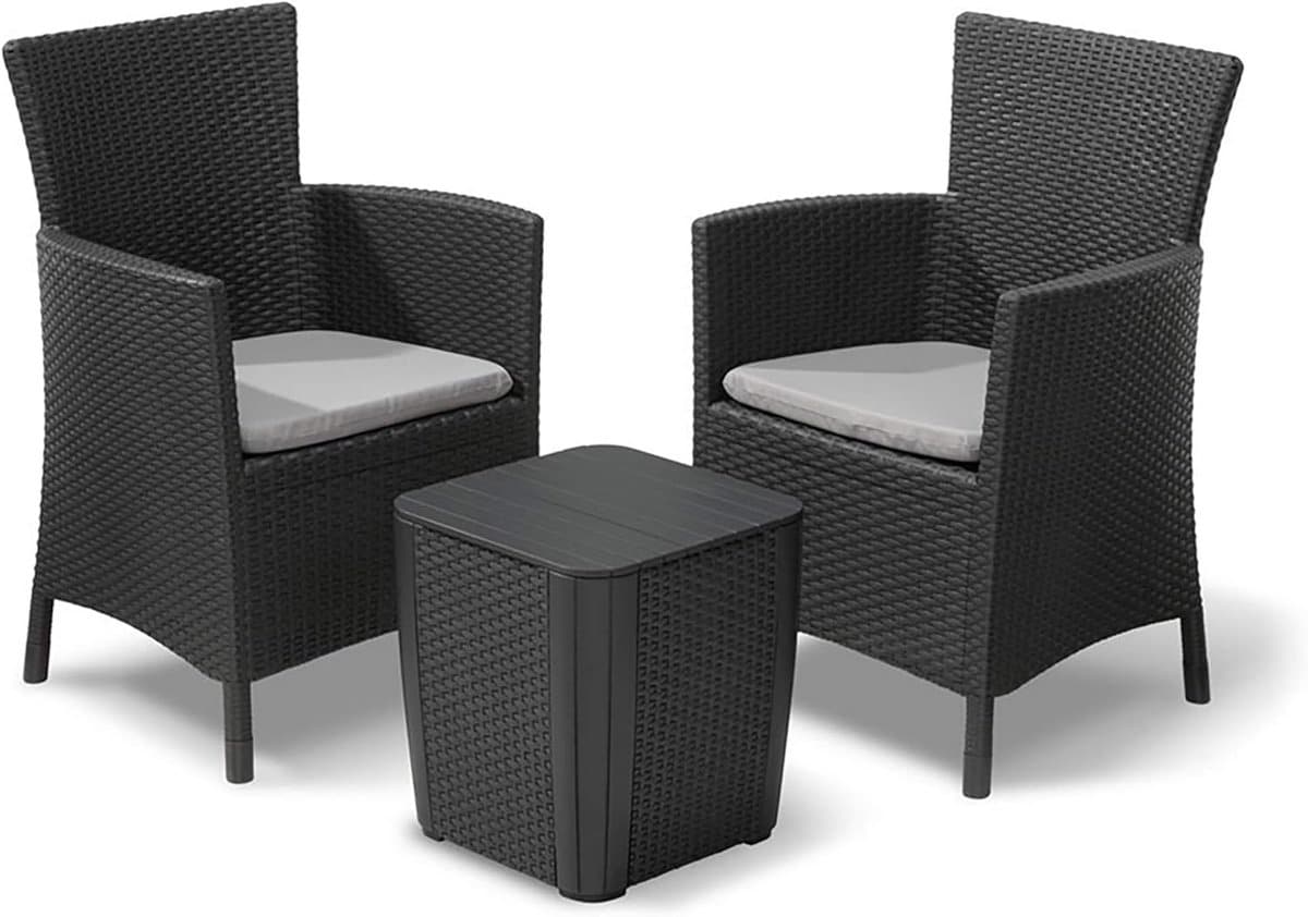 moderne rattan balkonset ruimtebesparend, comfortabel en weerbestendig