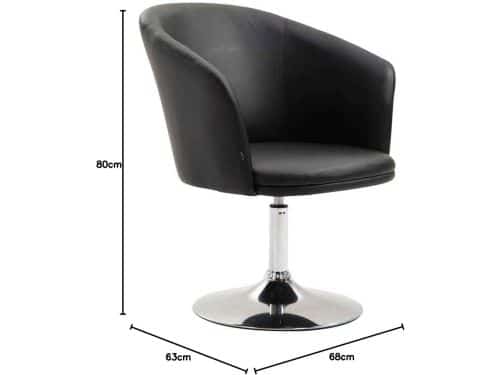 Moderne Rotating Lounge Stoel met Faux Leer en Trompetvoet in