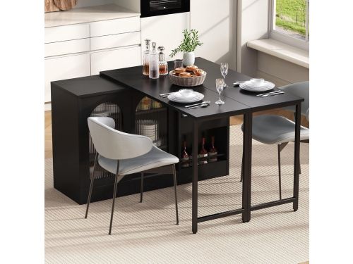 Moderne Uittrekbare Bartafel met 360 Graden Draaifunctie en Veel Opbergruimte