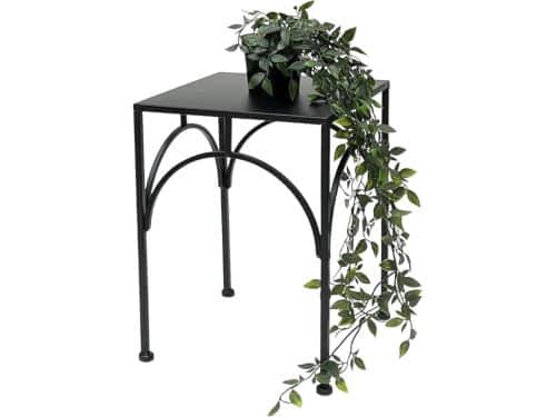 Moderne Zwarte Bloemenkruk van Metaal - Vierkante Bijzettafel voor Planten