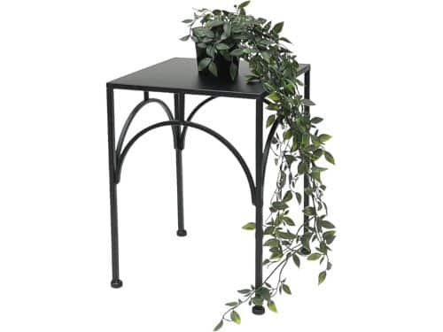 Moderne Zwarte Bloemenkruk van Metaal - Vierkante Bijzettafel voor Planten