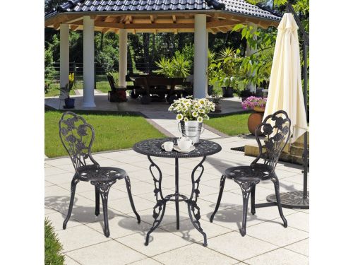 MODFU - 3-Delige Bistroset - Met Schermopening - Gietrozenpatroon