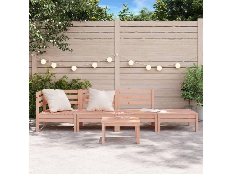 Modulaire Tuin Loungebank voor 4 Personen van Massief Douglas Hout