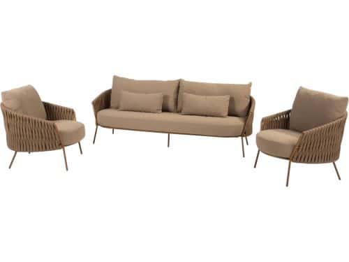 Molina stoel bank loungeset 3 delig amber 4 Seasons Outdoor