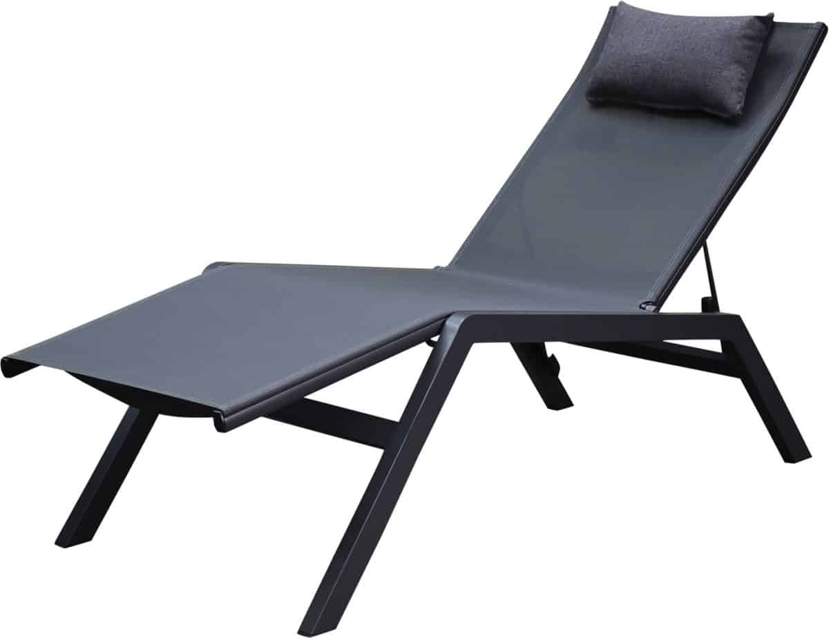 monaco ligbed antraciet textileen