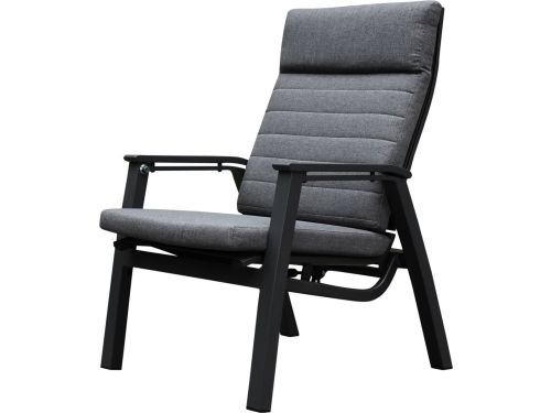 Monaco lounge tuinstoel verstelbaar aluminium antraciet
