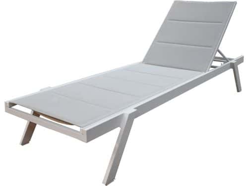 Mondial Living Aluminium Ligbed Banka Wit/Lichtgrijs - Verstelbaar én Stapelbaar