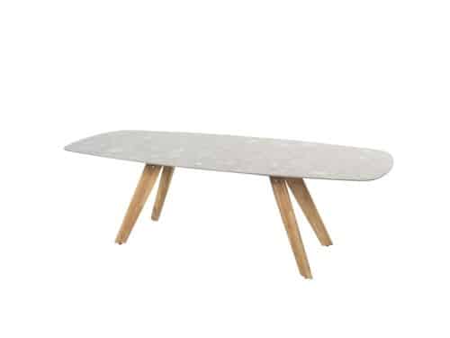 Montana Tafelframe Teak Met Montana Tafelblad Ceramic Terrazzo 240 x 103 cm 4SO - 4so