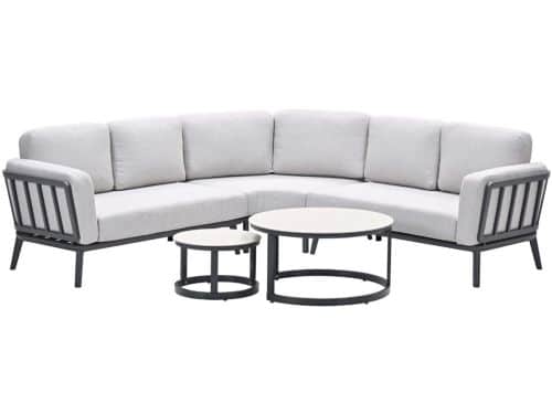 Montea lounge hoekset -5-dlg - carbon black - valley sand