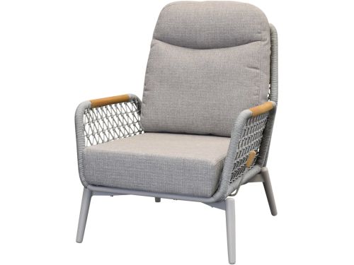 Monza verstelbare lounge tuinstoel aluminium latte