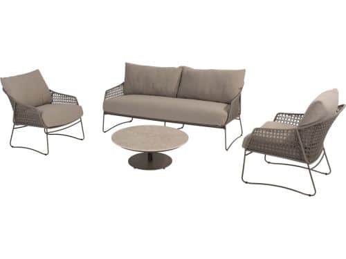 Moretti stoel bank loungeset 4 delig keramiek rope terre 4
