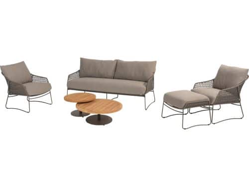 Moretti stoel bank loungeset 6 delig teak rope terre 4
