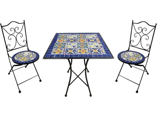 Mozaïek Bistroset - Balkonset 3-delig - Buiten Zitten - Hand