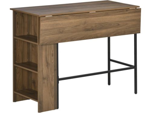 Multifunctionele Bartafel met Opbergmogelijkheden en Opklapbaar Zijblad