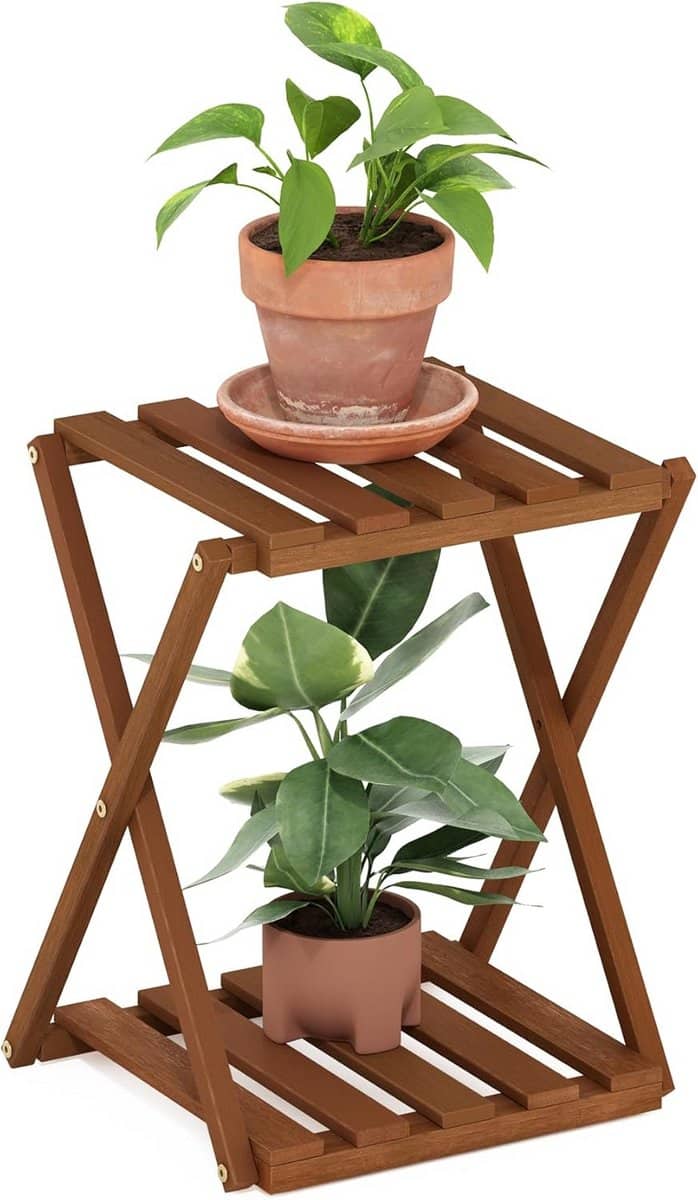 multifunctionele opvouwbare displayplank voor buiten plantenstandaard en bijzettafel