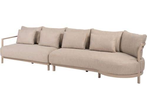 Mykonos modulaire chaise longue loungeset 2 delig latte 4 Seasons