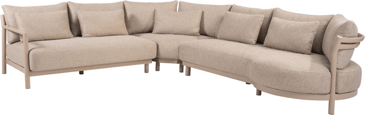 mykonos modulaire hoek loungeset 3 delig latte 4 seasons outdoor