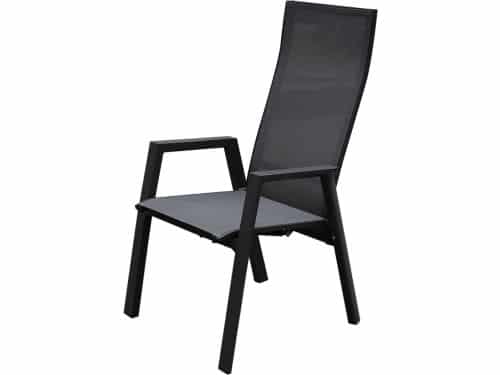 Nancy dining tuinstoel verstelbaar antraciet textileen