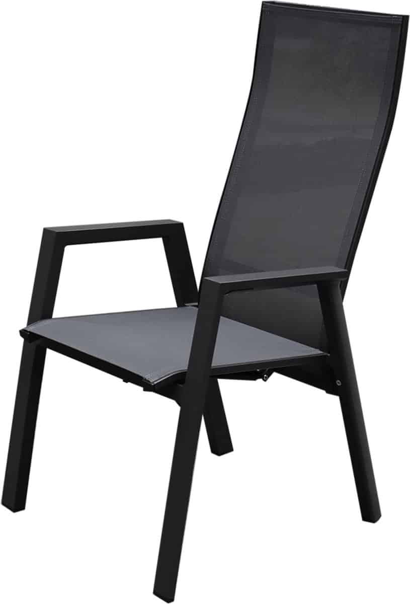 nancy dining tuinstoel verstelbaar antraciet textileen