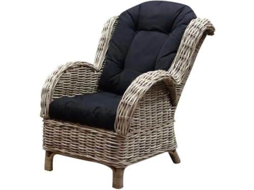 Naturel relax lounge tuinstoel - olefin black