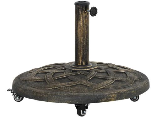 NBAP® Parasolvoet op Wielen - Verrijdbaar - Weerbestendig - Zwart