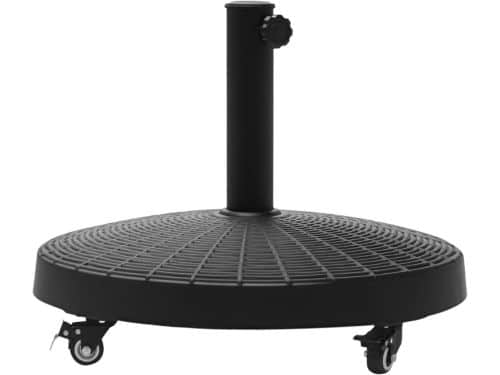 NBAP® Parasolvoet op Wielen - Verrijdbaar - Weerbestendig -Zwart