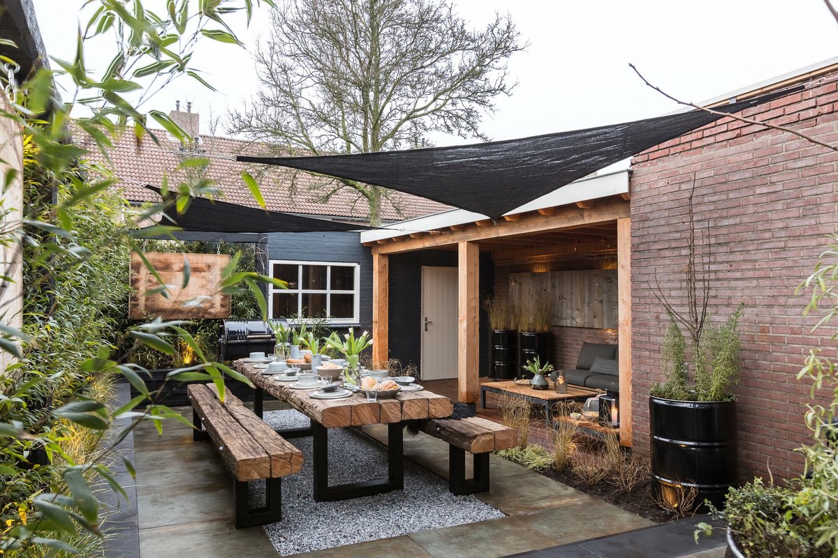 nesling schaduwdoek driehoek 3,6 m black