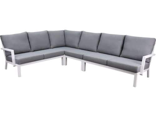 New York hoek loungeset 4 delig aluminium wit
