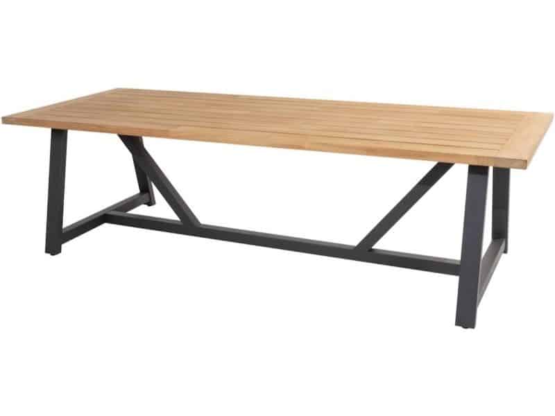 Noah dining tuintafel 260x100xH75 cm teak antraciet taste 4SO