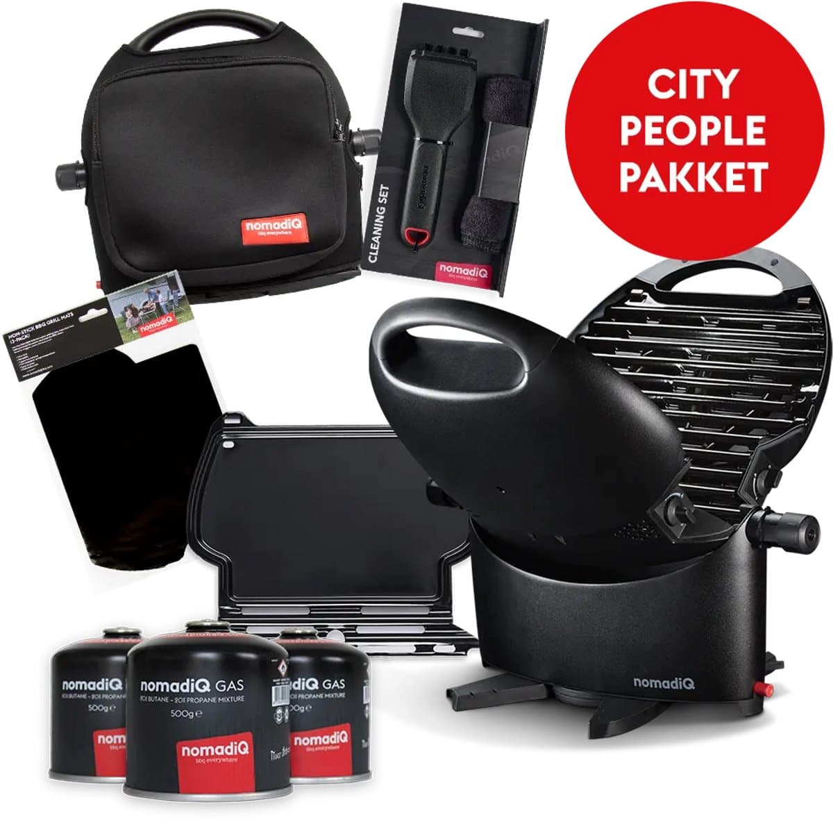 nomadiq city barbecue pakket de ultieme gas barbecue incl.