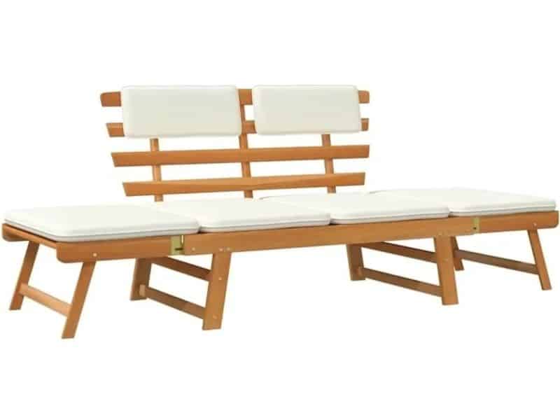 Norvia - Tuinbank - Tuinmeubel - 3 in 1 Loungebed