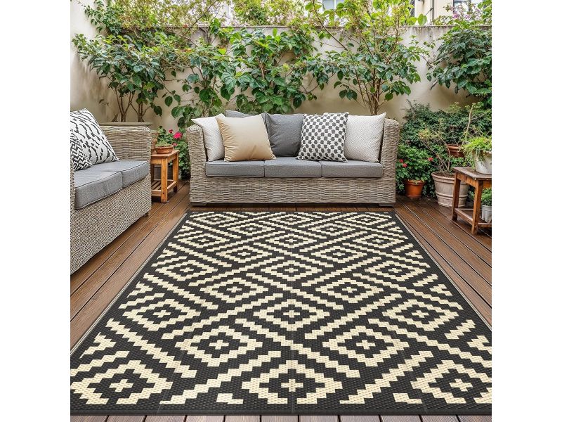 Omkeerbaar Buiten Kleed 150x240cm - Waterdicht Terras-, Balkon- en Camper