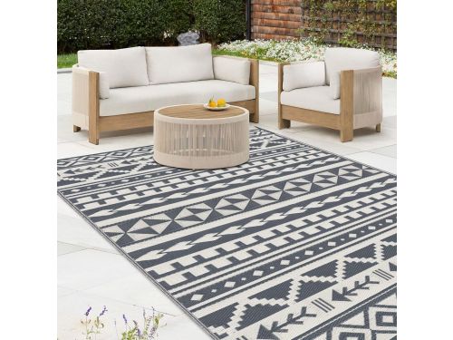 Omkeerbaar Buitentapijt Modern Geometrisch - Waterdicht & UV-bestendig voor Tuin