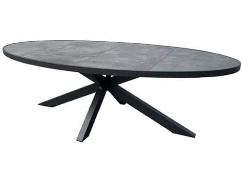 Oosterik home - Foxton dining tafel ovaal midnight grey 241