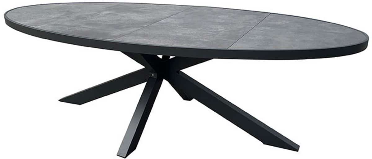 oosterik home foxton dining tafel ovaal midnight grey 241