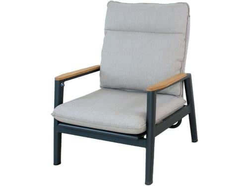 Oosterik home - Merino lounge stoel midnight grey sunny creme