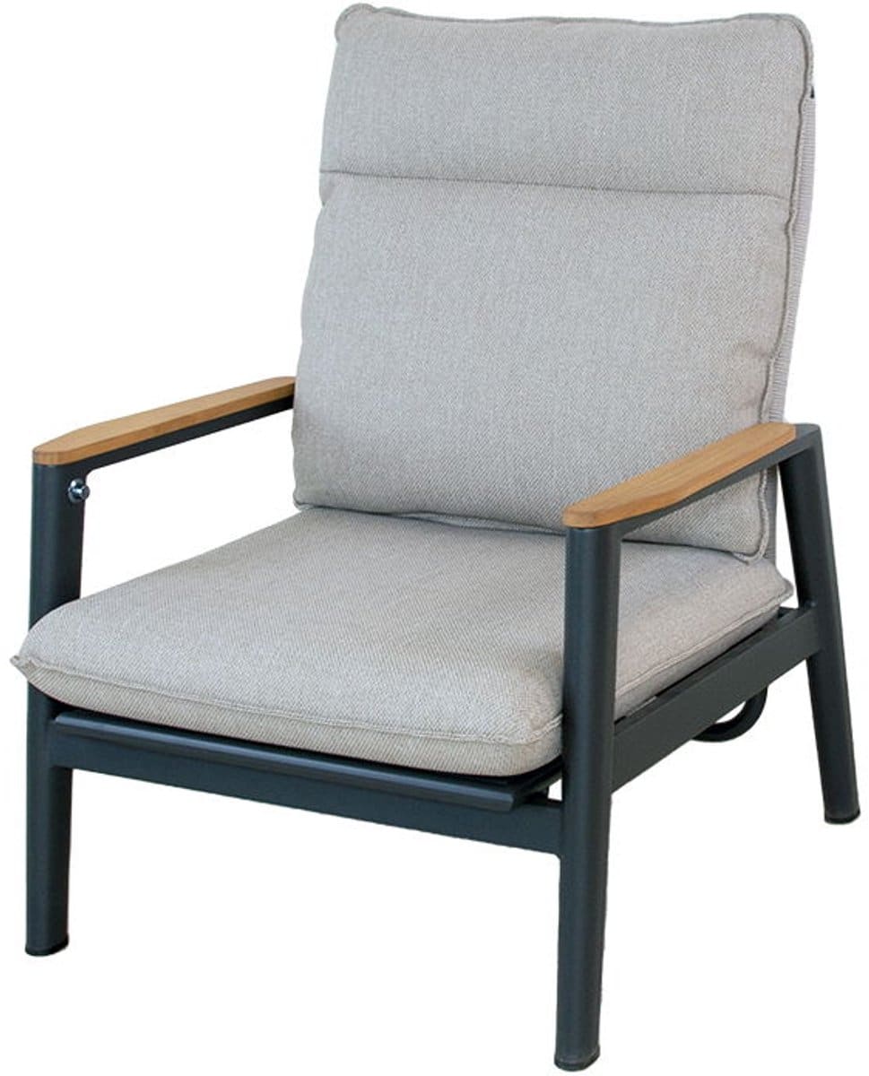 oosterik home merino lounge stoel midnight grey sunny creme