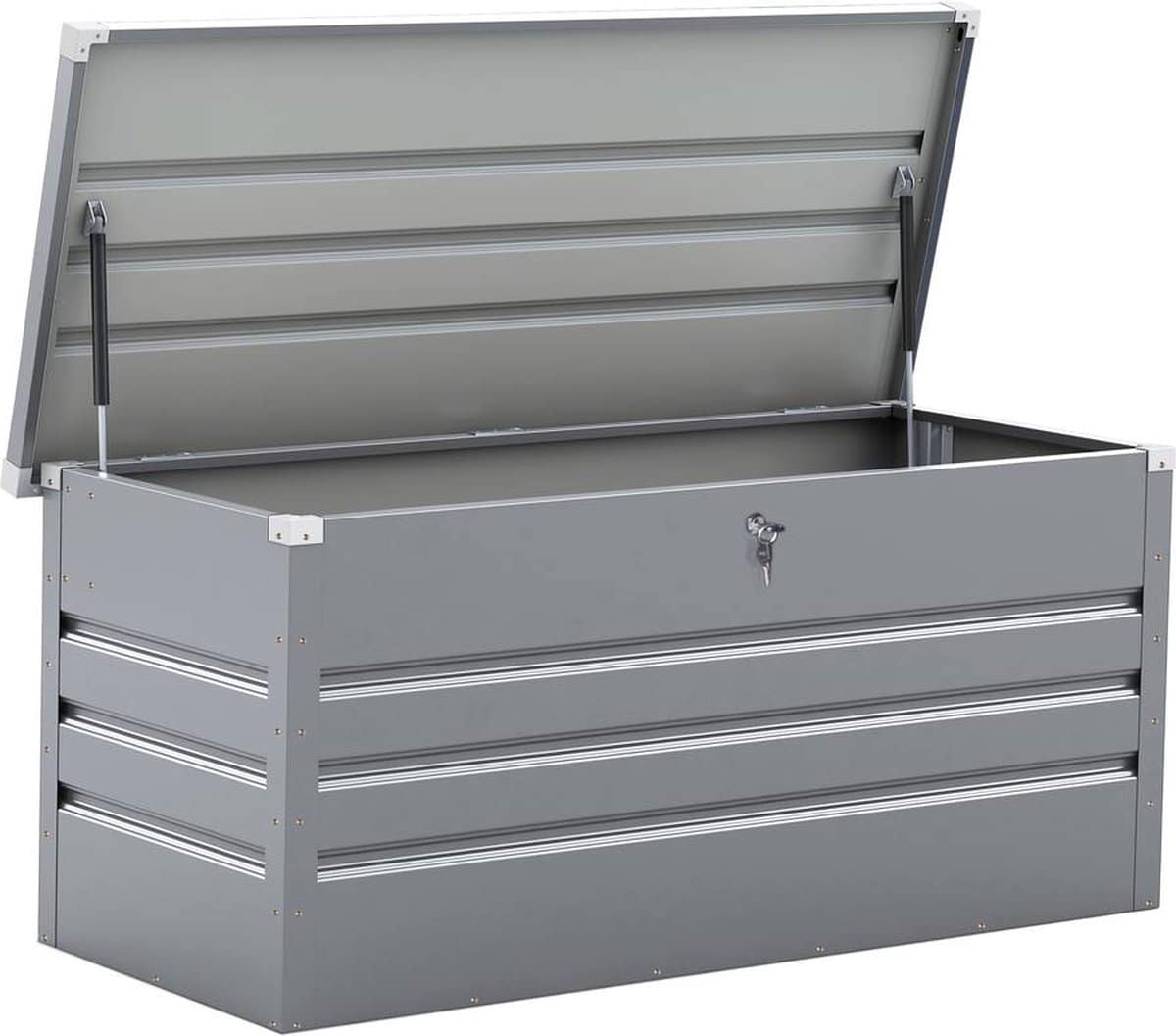 opbergbox metalen tuinkist “store” 680 liter zilver