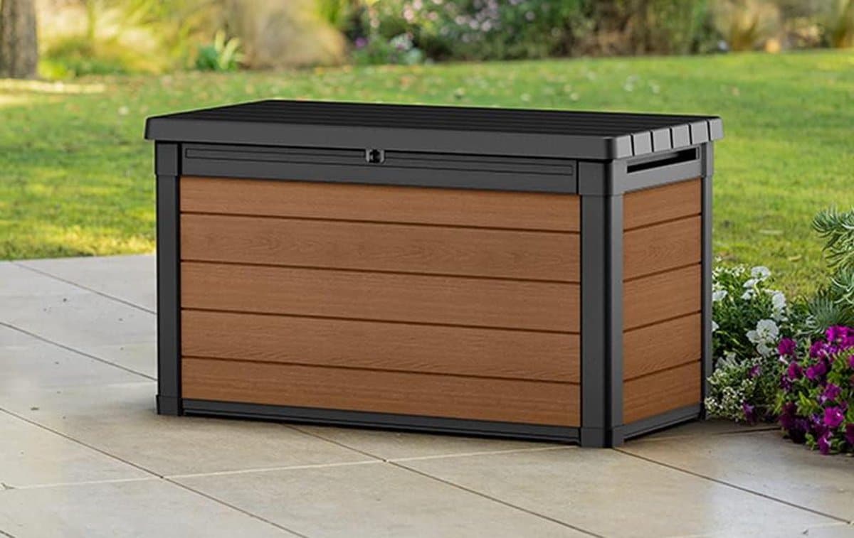 opbergbox tuinkussenbox cortina bruin 380 liter opbergbox tuinkussenbox