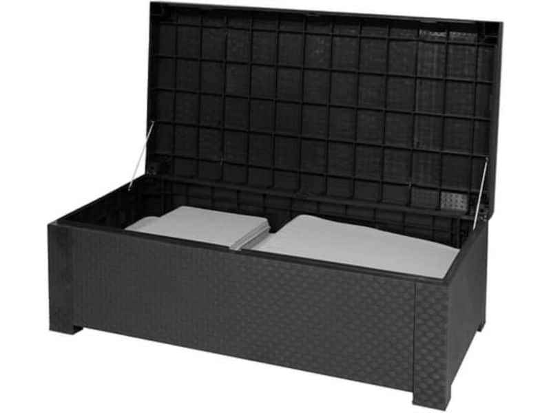 Opbergbox Tuinkussenbox Diva Antraciet - Opbergdoos Voor Tuin Met Deksel
