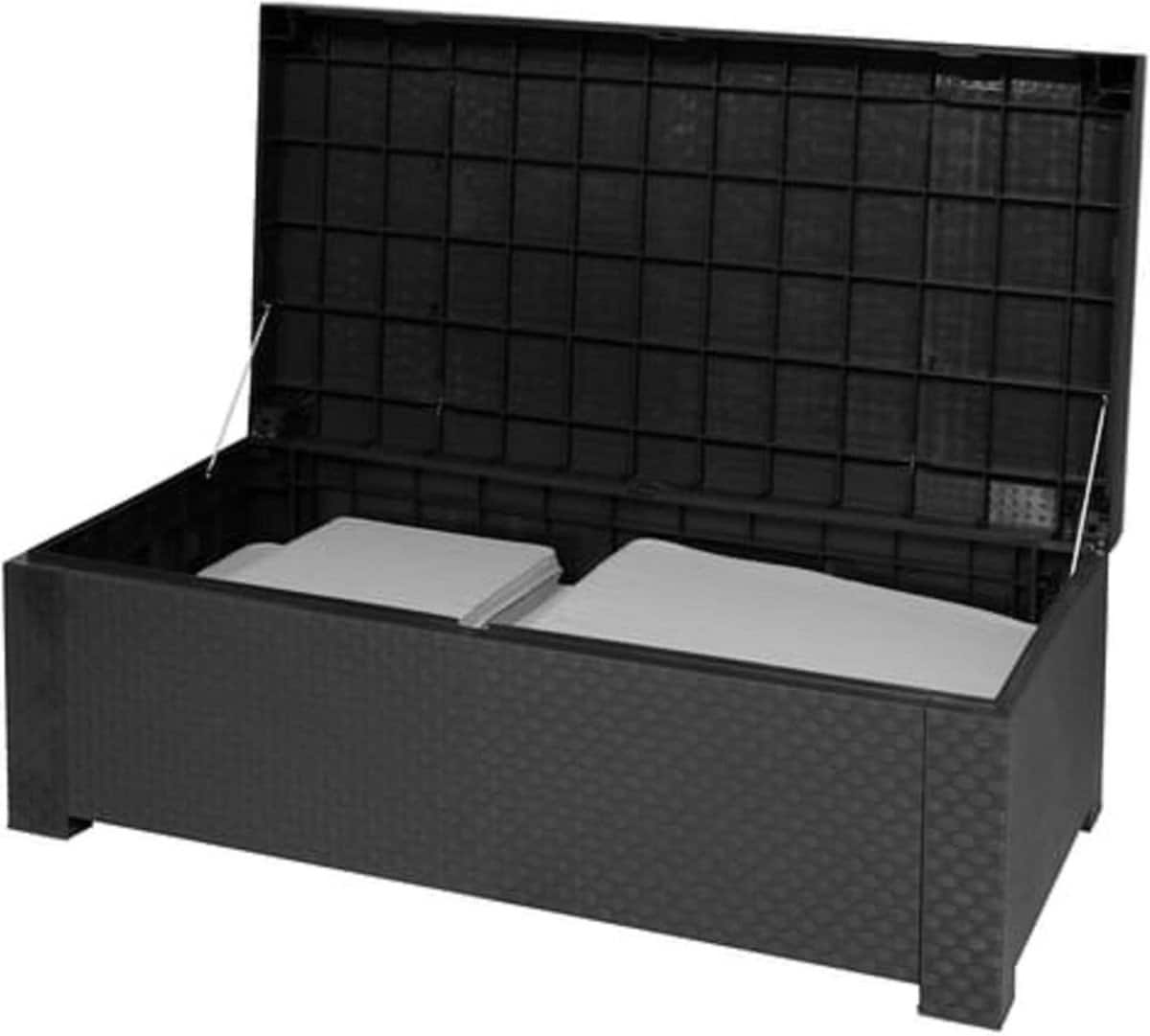 opbergbox tuinkussenbox diva antraciet opbergdoos voor tuin met deksel