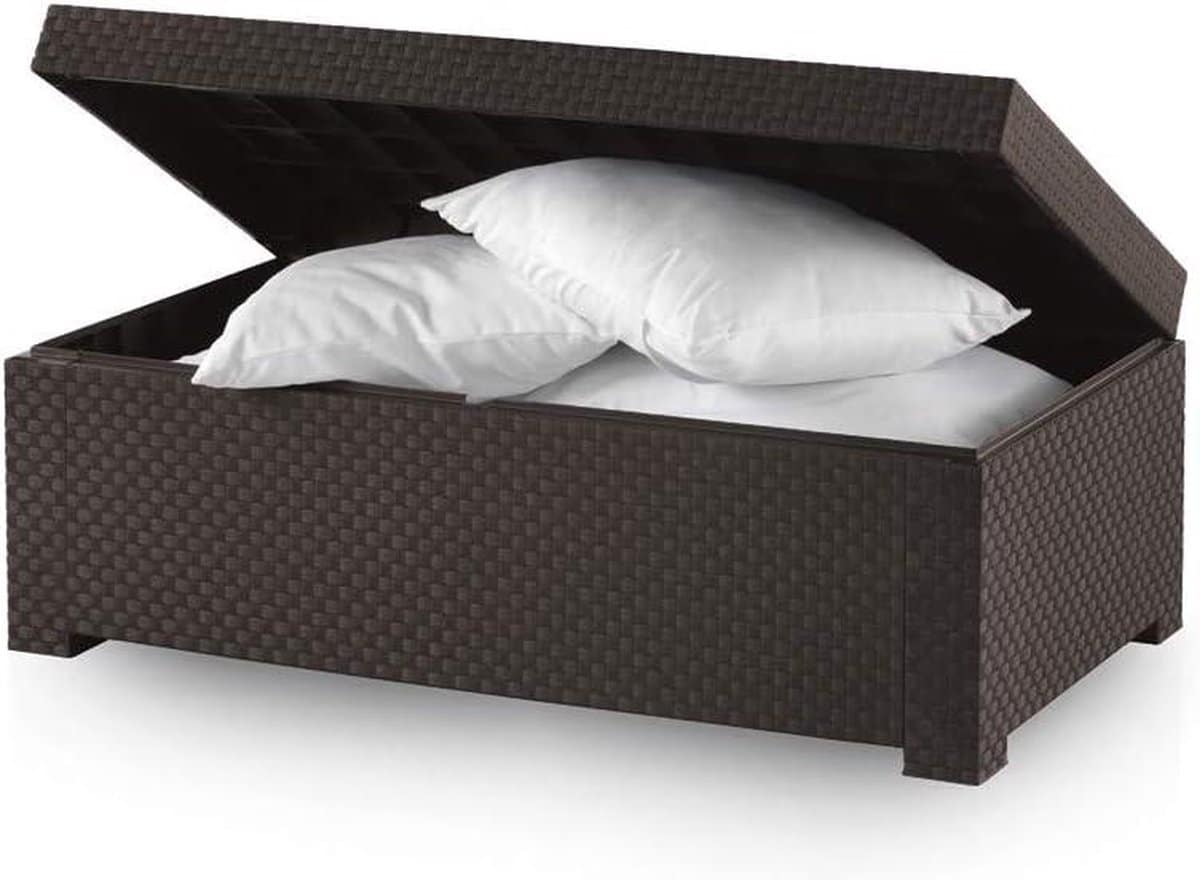 opbergbox tuinkussenbox shaf diva deksel wenge tuinmeubel terras balkon