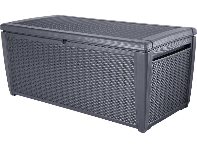 Opbergbox Tuinkussenbox Sumatra weerbestendig grijs deksel gasveer 511 L 1473