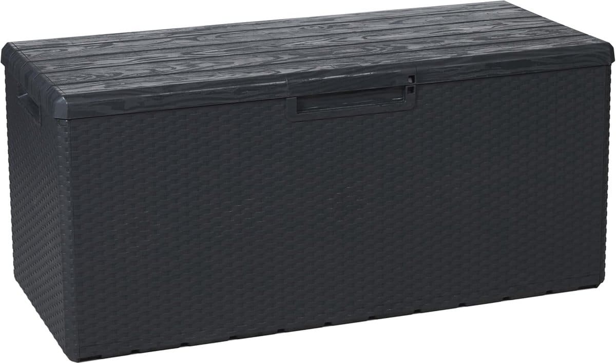opbergdoos voor buiten met zitting 340 liter houtlook