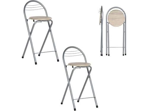 Opklapbare Barstoel Set van 2 - Hoge Kruk Zonder Montage