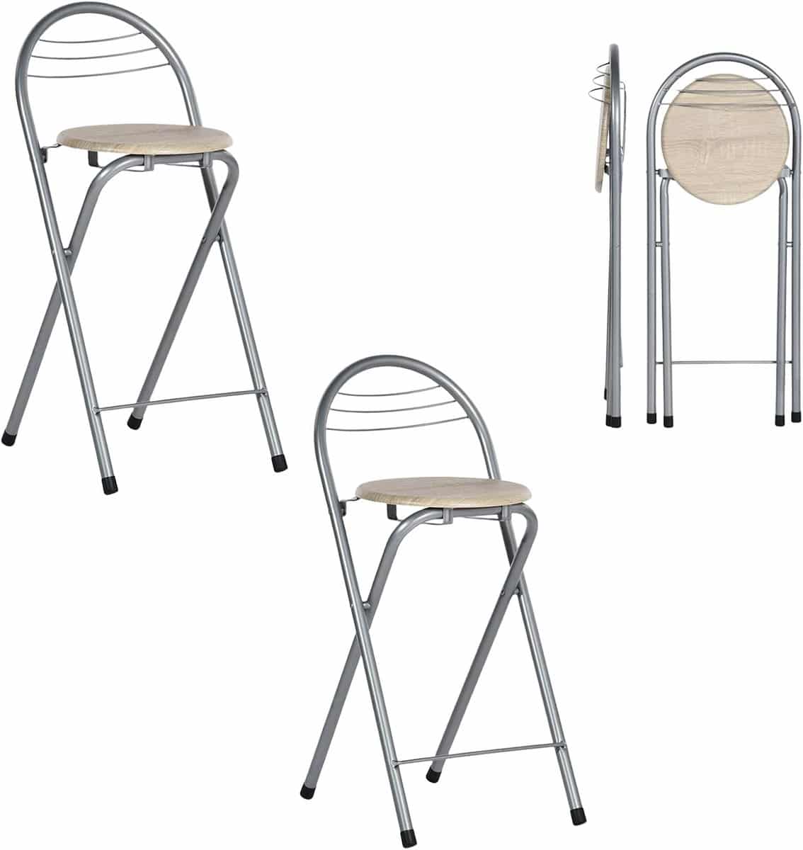 opklapbare barstoel set van 2 hoge kruk zonder montage