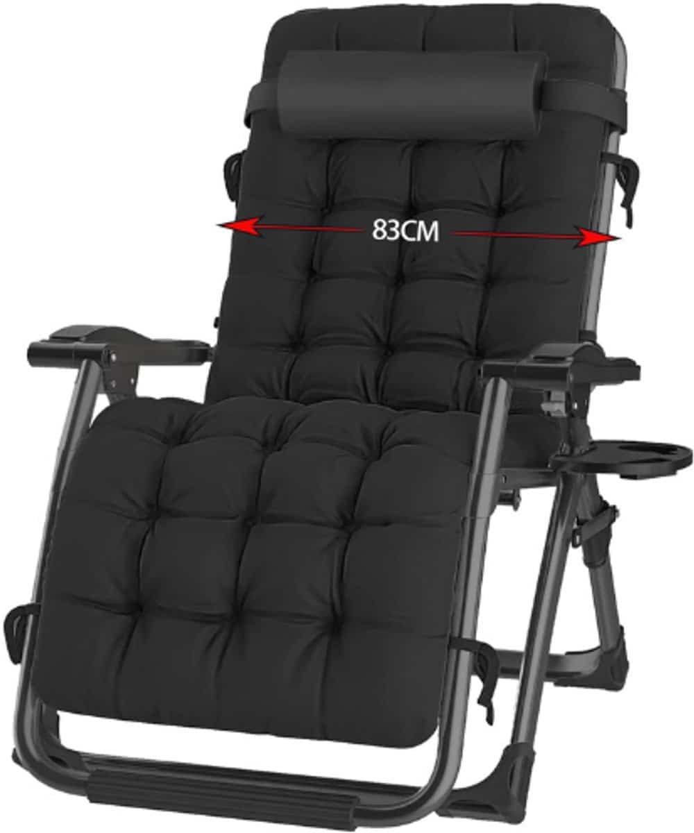 opvouwbaar ligbed verstelbare tuinligstoel met hoes ergonomisch en